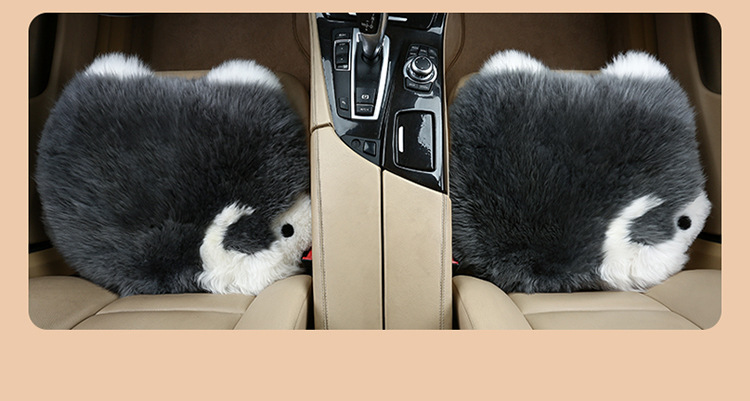 New car plush cushion winter plush backless pure wool warm single seat thick cute seat cushion