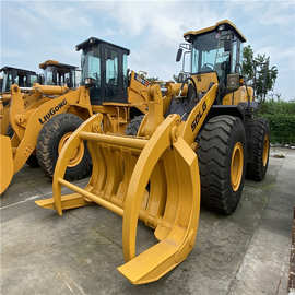 供应50夹木机价格龙工,临工50夹木装载机图片二手5吨圆抱夹子铲车