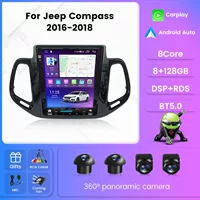 Подходит для Jeep Compass 2016-2018, автомобильный мультимедийный экран с Android, Bluetooth, GPS-навигацией и камерой заднего вида.