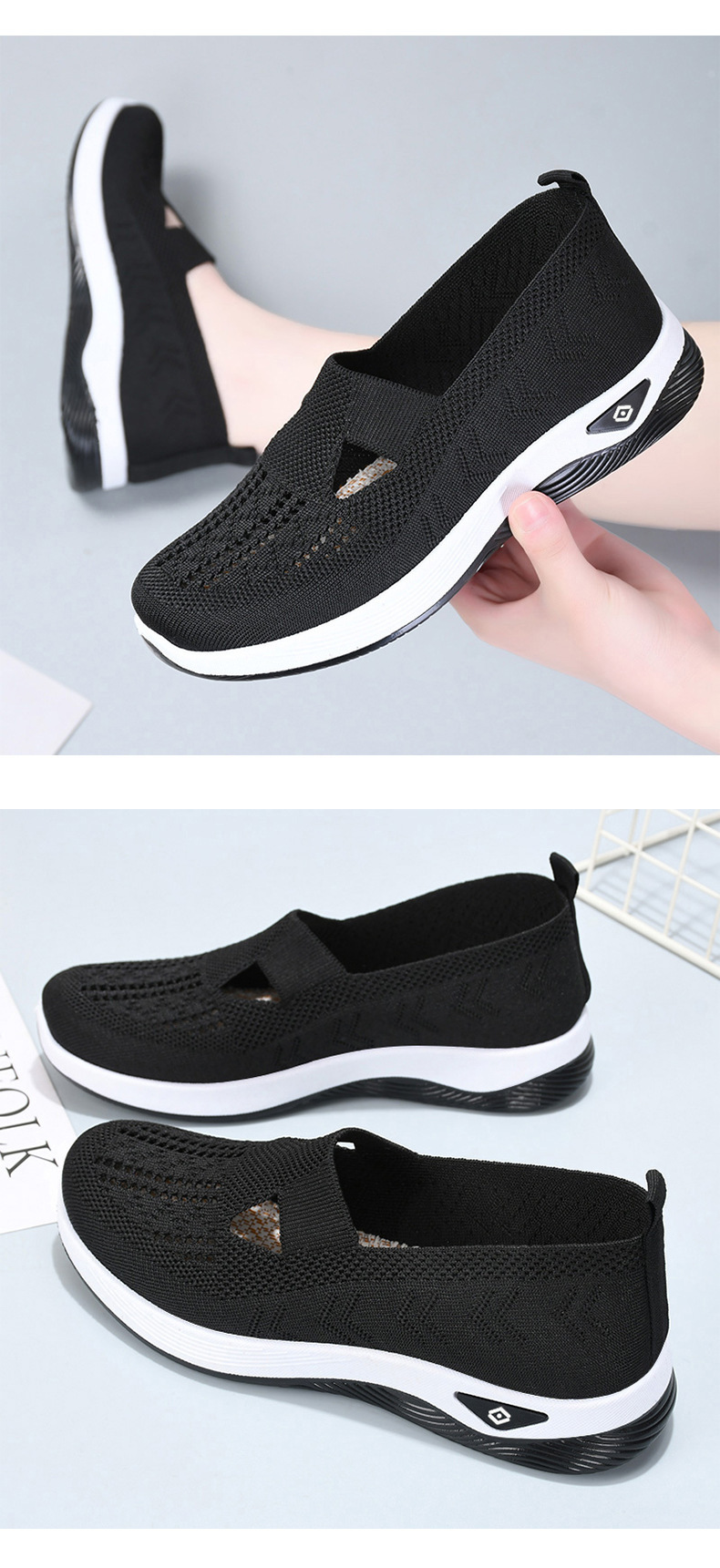Spring Cross-Border Large Size Women's Middle-Aged And Elderly Mom Breathable Casual Single Old Beijing Cloth_vogvips.com