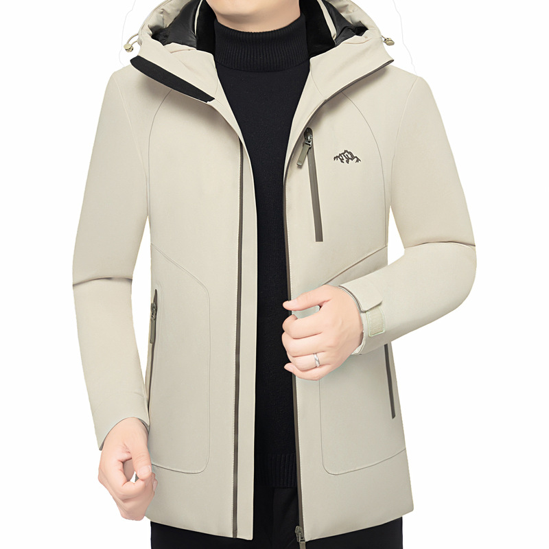 Men's Short down Jacket for Winter, Middle-Aged Men's Slim Fit Thickened Coat, Dad's Winter Wear, Men's Hooded down Jacket Men's Short down Jacket for Winter, Middle-Aged Men's Slim Fit Thickened Coat, Dad's Winter Wear, Men's Hooded down Jacket