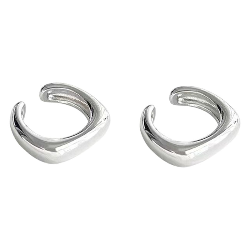 Clip de hueso de oreja brillante simple diseño de nicho clip de oreja versátil en forma de U sin pendientes personalizados de niña linda femenina perforada
