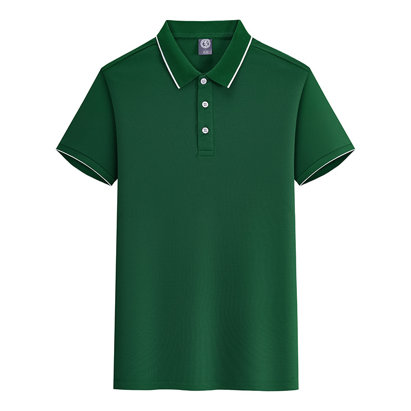 Europa y América transfronterizos de color grande trajes de trabajo de manga corta conducen camisas de polo masculinas logotipo impreso personalizado