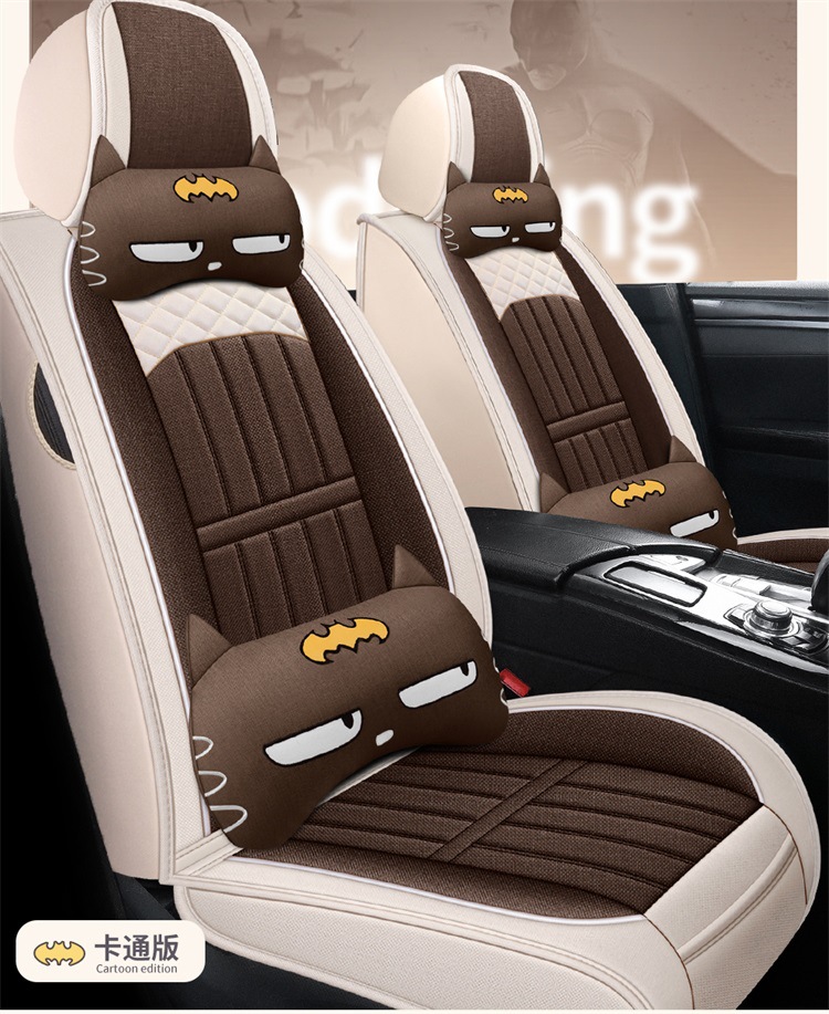 New All-Inclusive Linen Four-Season Cushion Car Seat Cushion Seat Cushion Cover Manufacturer Dropshipping Amazon