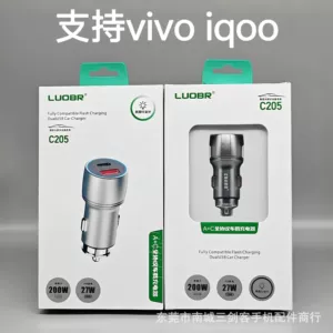 Huawei Apple Xiaomi OPPO üçün PD sürətli metal avtomobil şarj cihazı