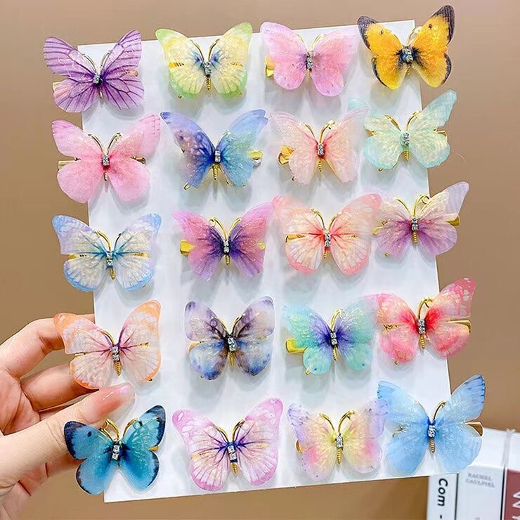 Super Fairy Three-dimensional Butterfly Hairpin Children's Hanfu Clothing Antique Hair Accessories Girls' Side Clip Hair Clip 61 Hairpin