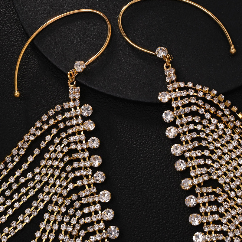 Amazon nueva máscara de bordas exagerada diamante largo velo de fiesta accesorios versátiles máscara de mujer