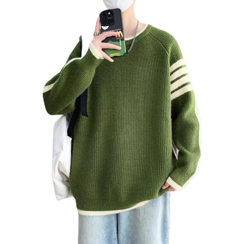 Explosiones transfronterizas de tamaño europeo de cuatro barras a rayas camiseta de punto suéter hombre alto nivel TB fábrica de negocios al por mayor