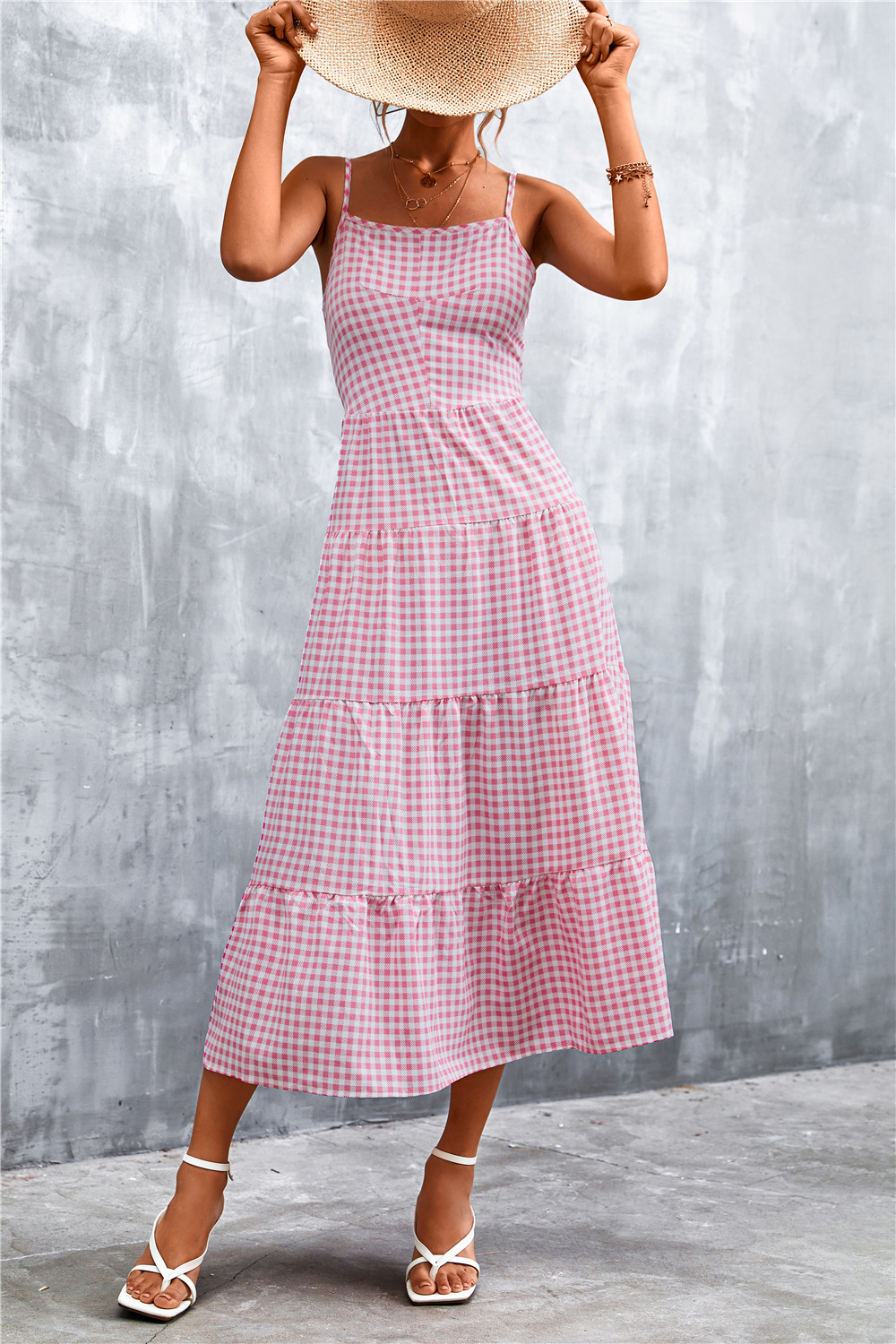 Women's Mid-length Lace-up Dress With Open Back For Summer_voghion.com