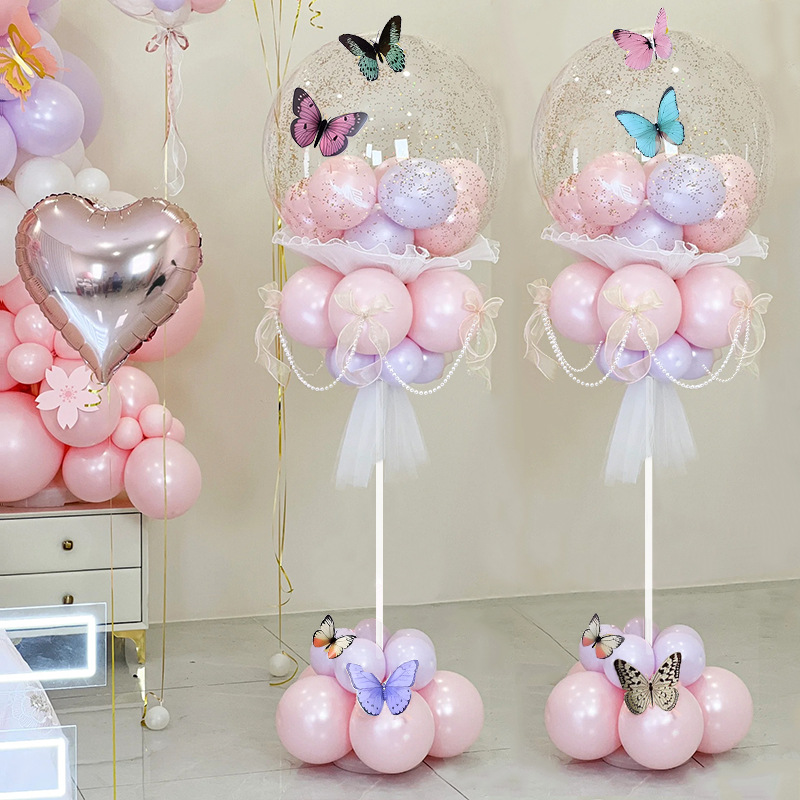 Casamiento y apertura de la tienda de cumpleaños guía guía de la puerta de la decoración de globos pilares tienda de aniversario atmósfera escena de diseño guía de la carretera