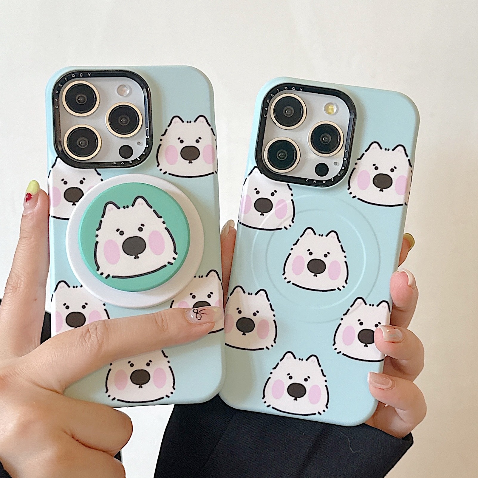 Fun lindo cachorro verde menta para Apple 16ProMax funda para teléfono móvil 15Pro dibujos animados 14/13 nuevo 15PM