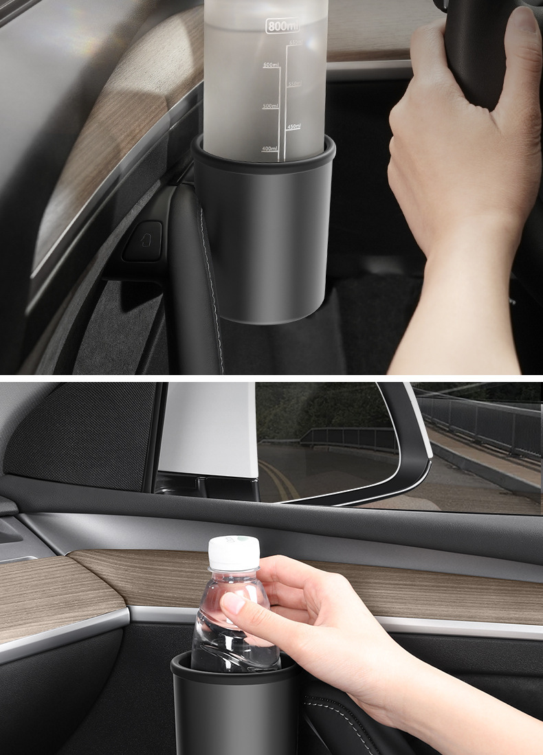 Suitable for Tesla Yl New Version Model 3/Y Door Cup Holder Storage Box Special Cup Holder Accessories