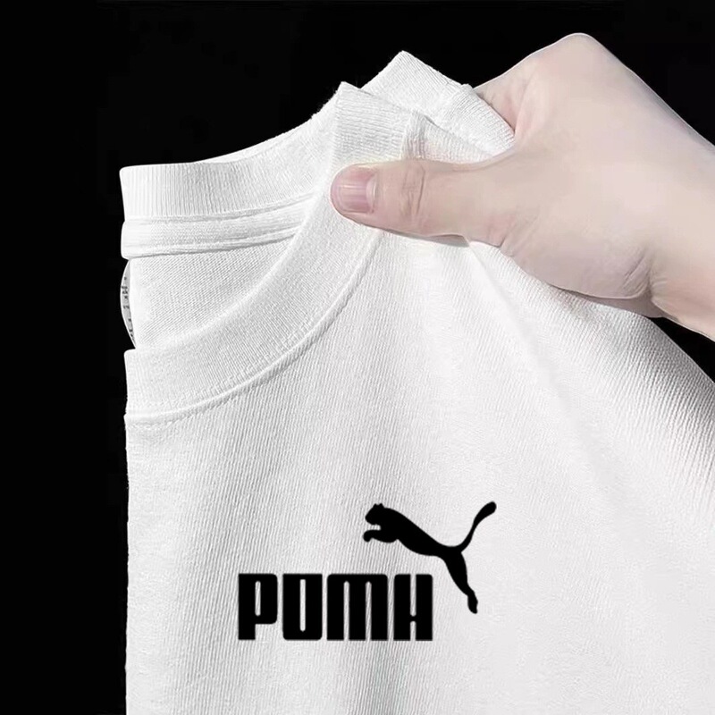 Pure cotton short sleeve T-shirt summer round neck printed men's T-shirt Korean fashion brand loose plus size T-shirt base shirt wholesale