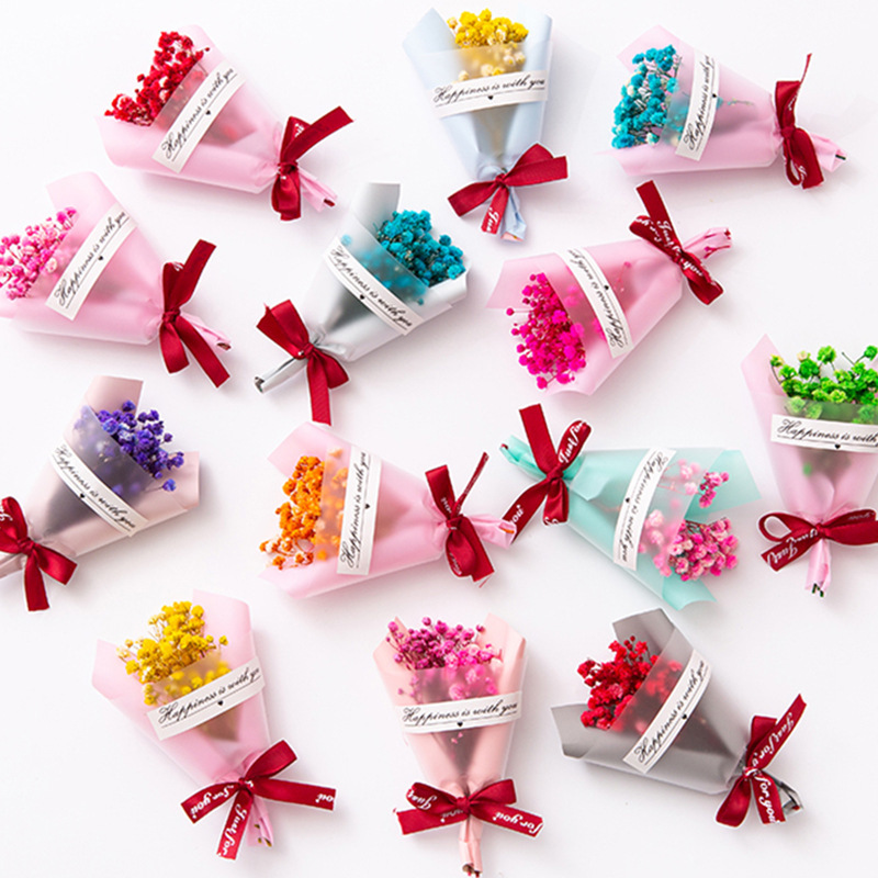 Mini Dried Flower Gypsophila Small Bouquet Flower Valentine's Day 520 Gift Box with Event Soap Bouquet Shooting Props Mini Dried Flower Gypsophila Small Bouquet Flower Valentine's Day 520 Gift Box with Event Soap Bouquet Shooting Props