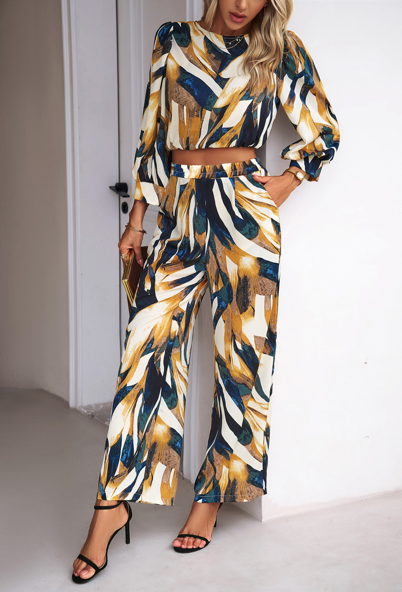 Pant Co-ord Set Sets Type 2 Pieces Set Quantity Street Women's Casual Printing Polyester Printing Pant Co-ord Set Pants Sets