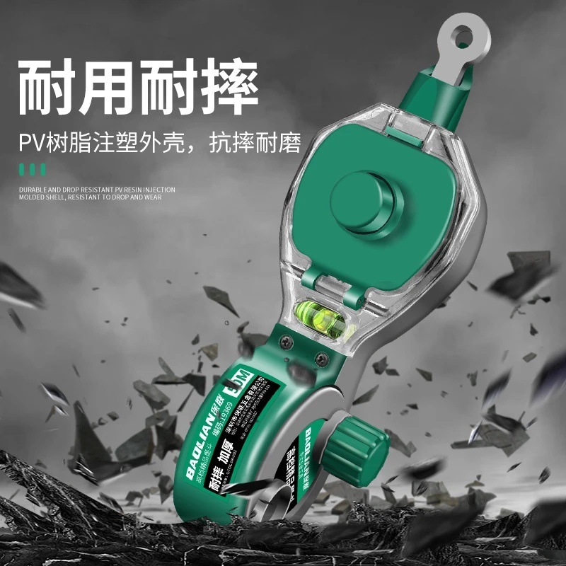 墨斗工地放线专用木工手摇木斗水平仪弹线好物|undefined