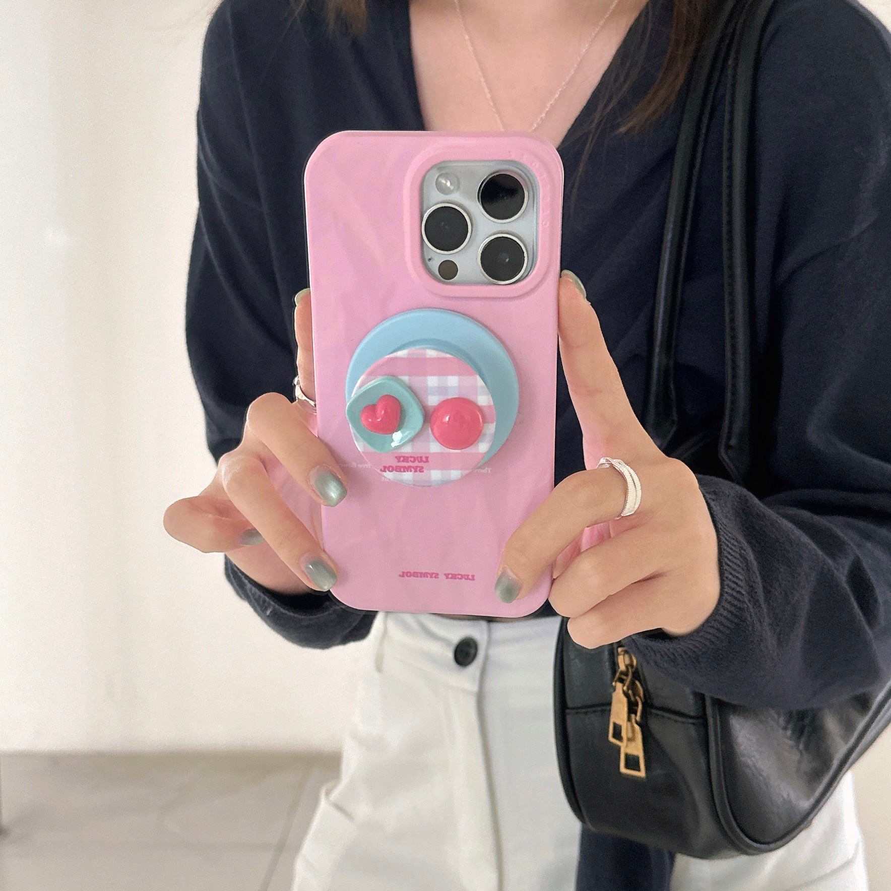 Soporte de placa de amor a cuadros magnéticos-caja única rosa plisada