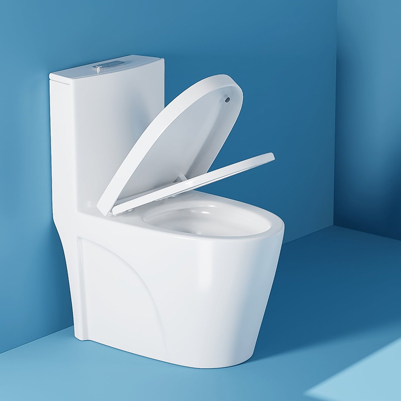 Fábrica de baños, fábrica de Chaozhou, Guangdong sanitarios, baño al por mayor, ultra-grande de una sola pieza de ahorro de agua mudo de ingeniería asiento inodoro