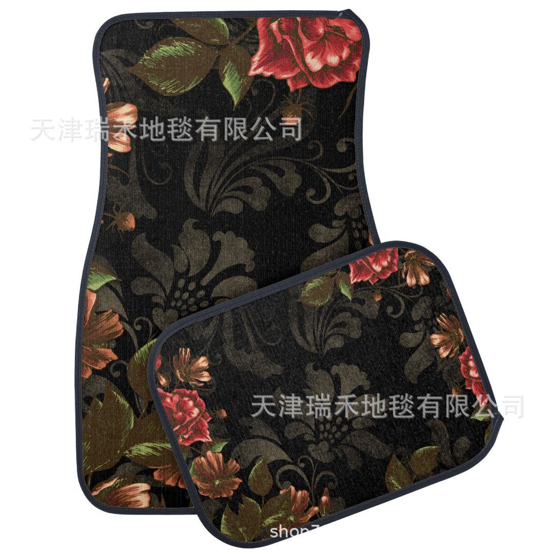 Factory Straight Hair TEMU Non-slip Dirty Resistant Car Mat Carpet suit Nordic Light Luxury Car Dirty Resistant Floor Mat Wholesale