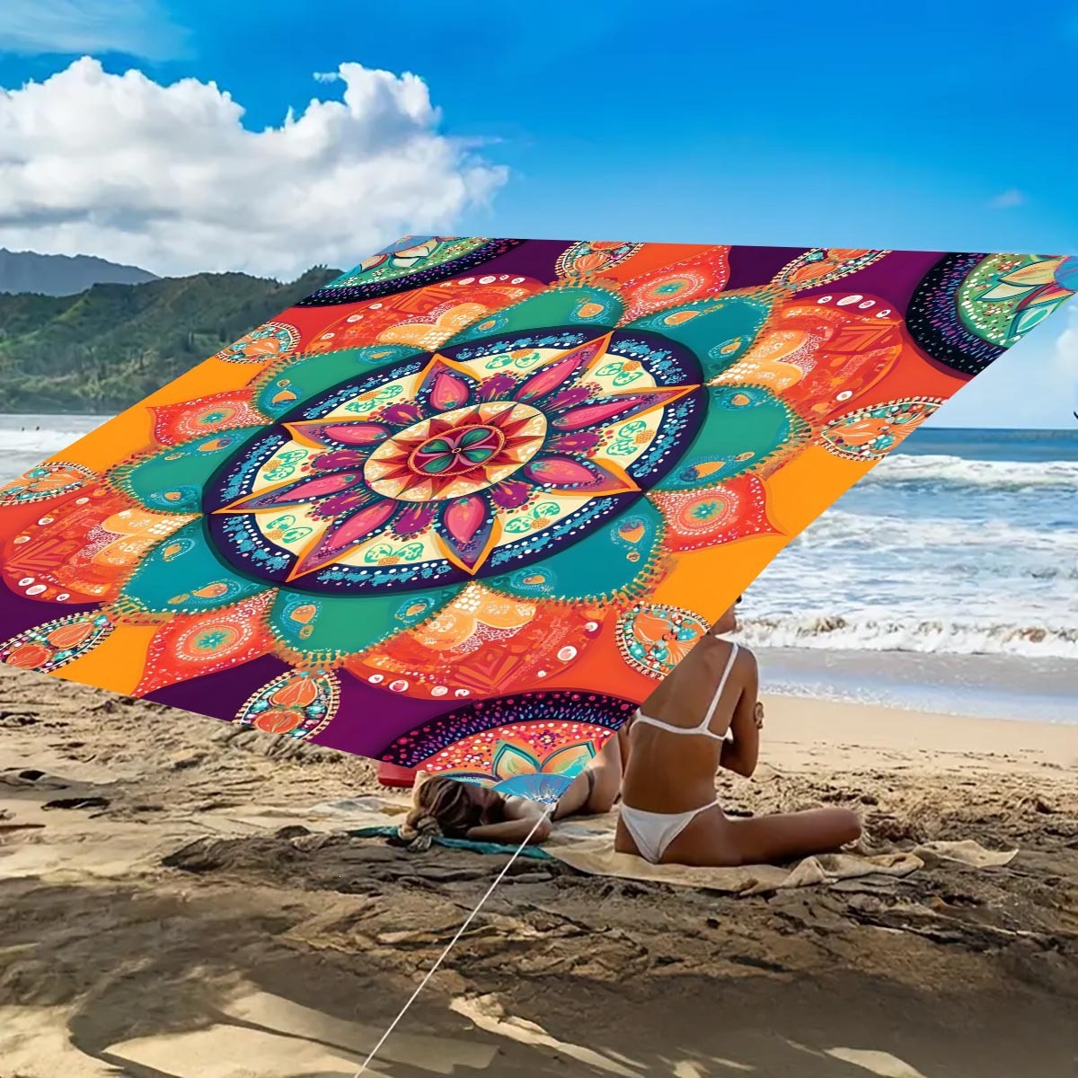 Cross-border camping sunshade tent - camping tarpaulin picnic ground cover. Portable outdoor camping tent