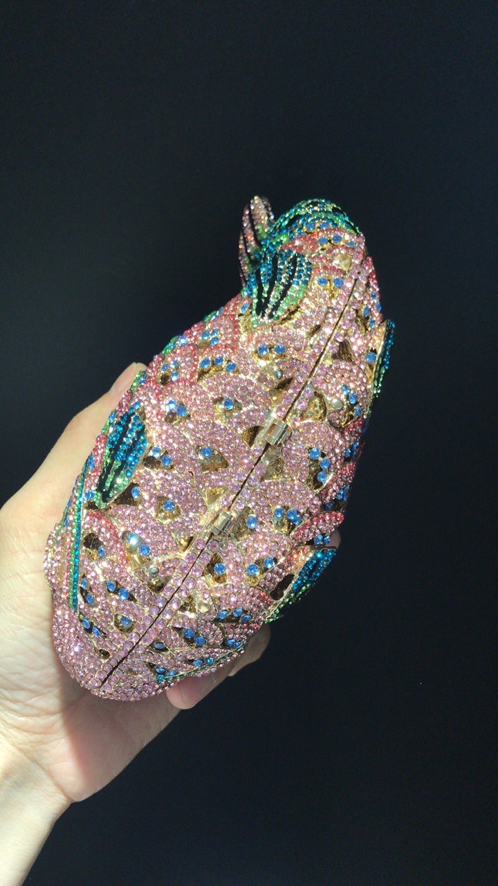 Selección estricta de carpa con diamantes para la cena Rhinestone Clutch Bag transfronterizo PUrse bolsas de mano de diamantes completas
