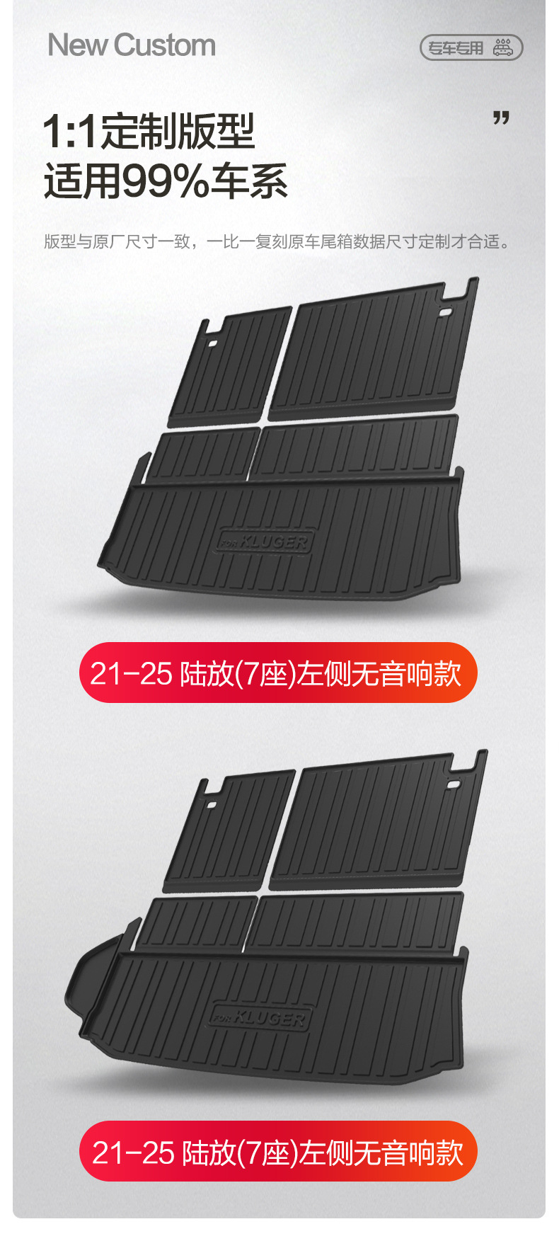 Suitable for Toyota Crown Land Trunk Mat Special Car Supplies Car Interior Decoration Interior Accessories Trunk Mat
