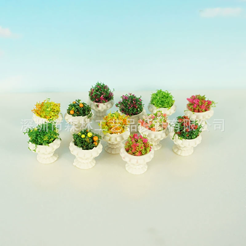 Кукольный домик, аксессуары для кукольного дома, мини-модель растения, искусственное маленькое растение в горшке, микропейзажные украшения, растение в горшке типа B