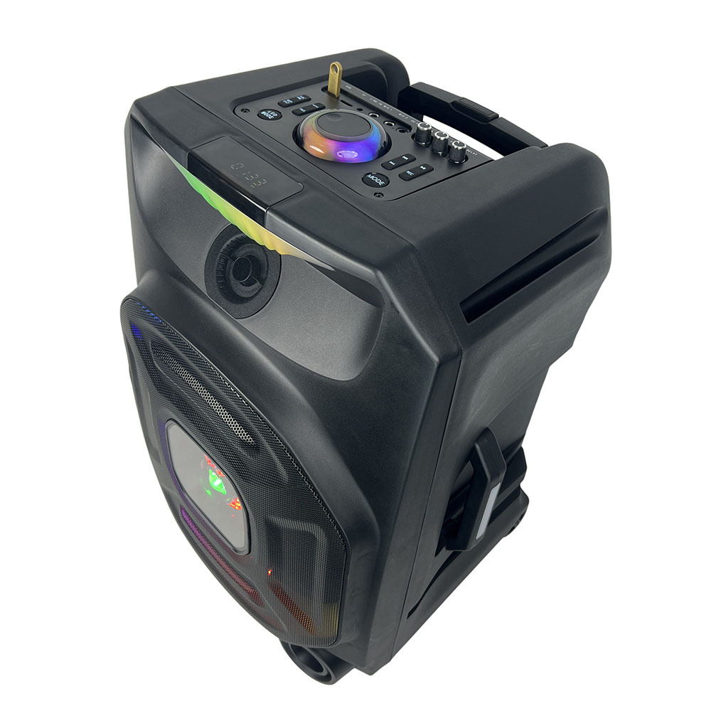 Fábrica de exportación directa de 15 pulgadas 80W barra de tracción portable altavoz gran micrófono inalámbrico