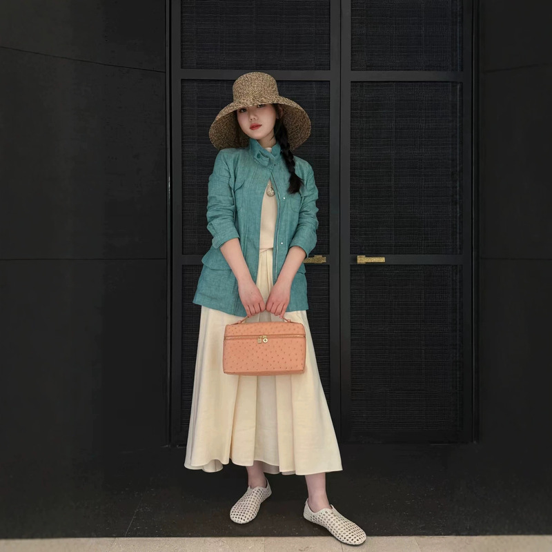 Shenzhen Nanyou 2026 Early Autumn Old Money Style Linen Women's Multi-Pocket Retro Zipper Long-Sleeve Traveler Jacket