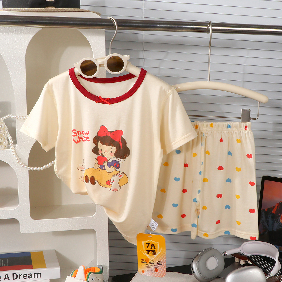 Su bebé, pijamas para niños Lycelle, verano nuevo traje de servicio a domicilio, ropa antibacteriana para niños y niñas, ropa de aire acondicionado