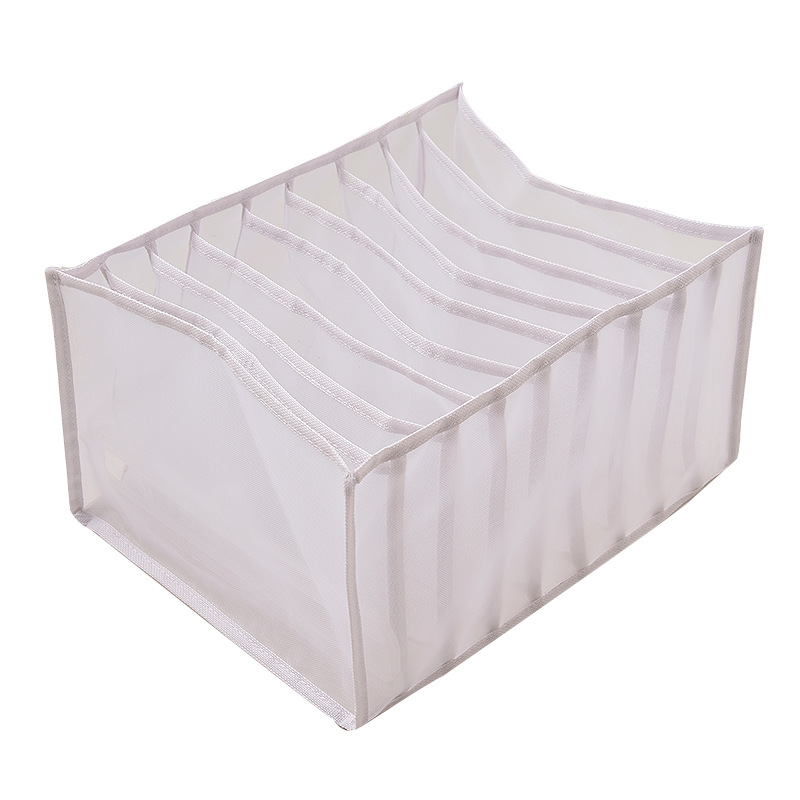 Caja de almacenamiento de ropa interior de malla doméstica caja de acabado de ropa interior armario compartimento de almacenamiento caja de sujetador conjunto de tres piezas tipo cajón