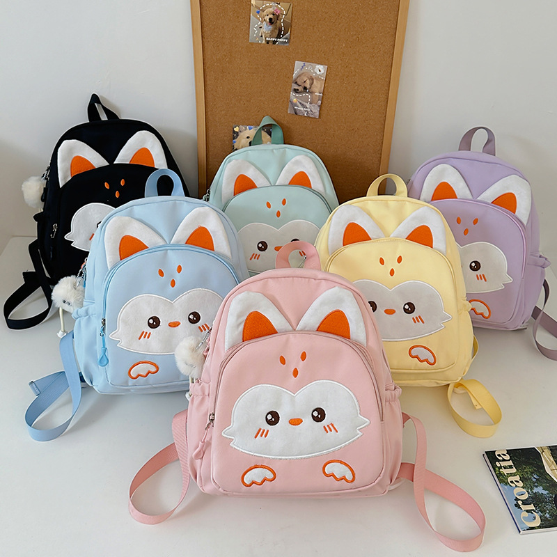 Nueva mochila de jardín de infantes de dibujos animados lindo bolso de bebé lindo color de contraste para que los niños viajen y aprendan mochila de ocio