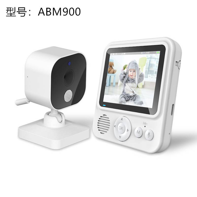 Abm900 Baby Monitor 2.8inch Cry Detection with Night Vision, Temperature Display, Music Playback, Two-Way Intercom