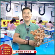 厂家供应烤漆玫瑰 圣诞节礼物24k镀金烤漆玫瑰花 黛雅玫瑰批发