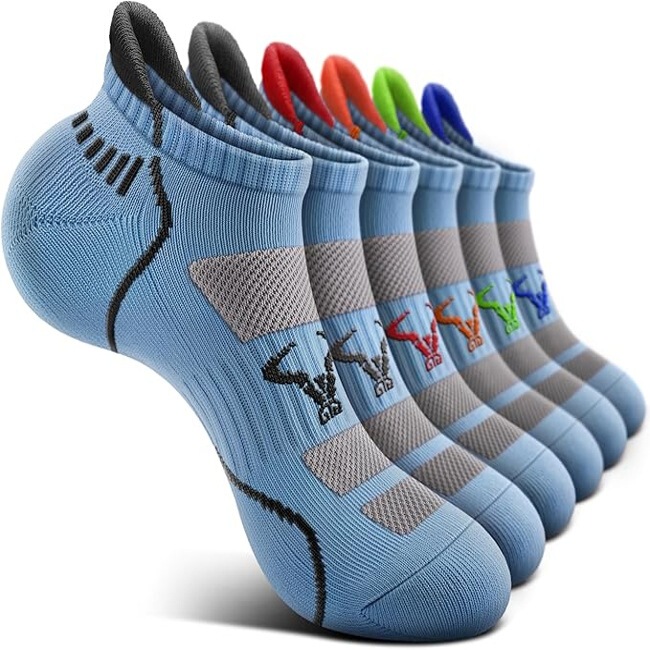 Men's Running Socks - Ankle Sports Socks Moisture Wicking Cushioning Men's Walking Arch Compression Support Men's Running Socks - Ankle Sports Socks Moisture Wicking Cushioning Men's Walking Arch Compression Support