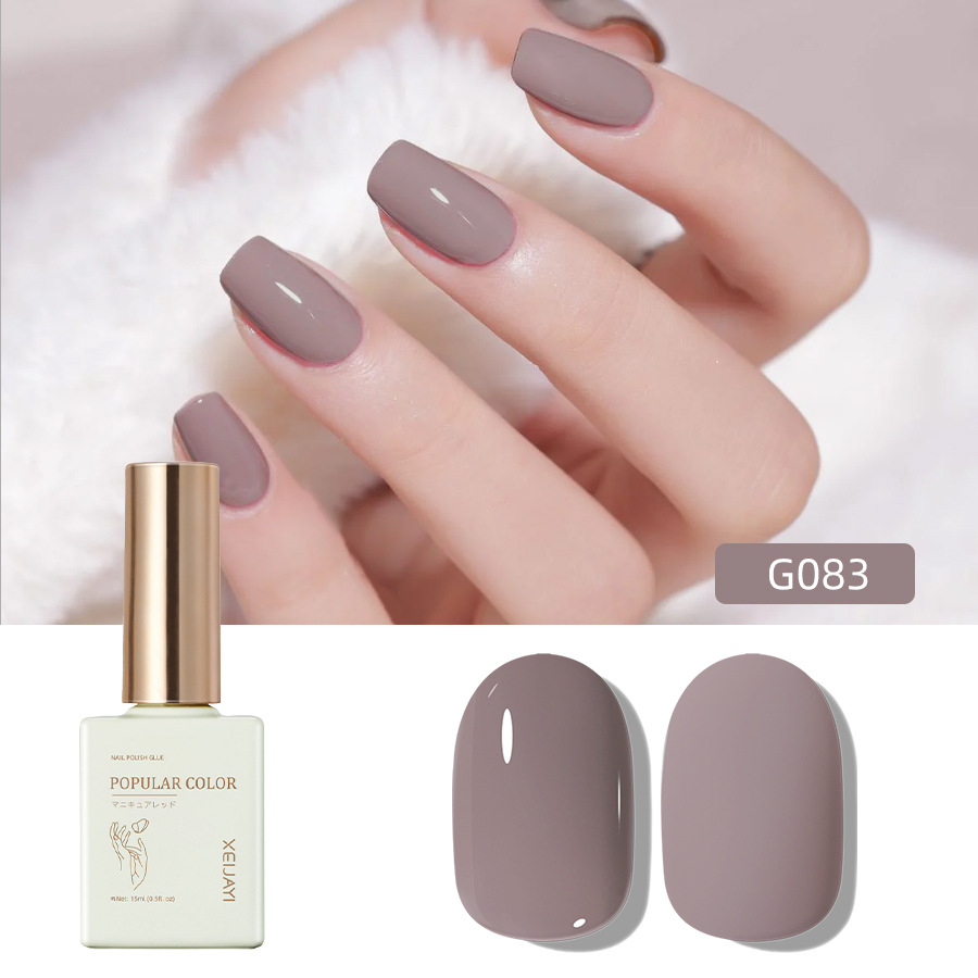 Solid color new white nail polish gel naked through nail shop special high nail polish lasting firm factory wholesale