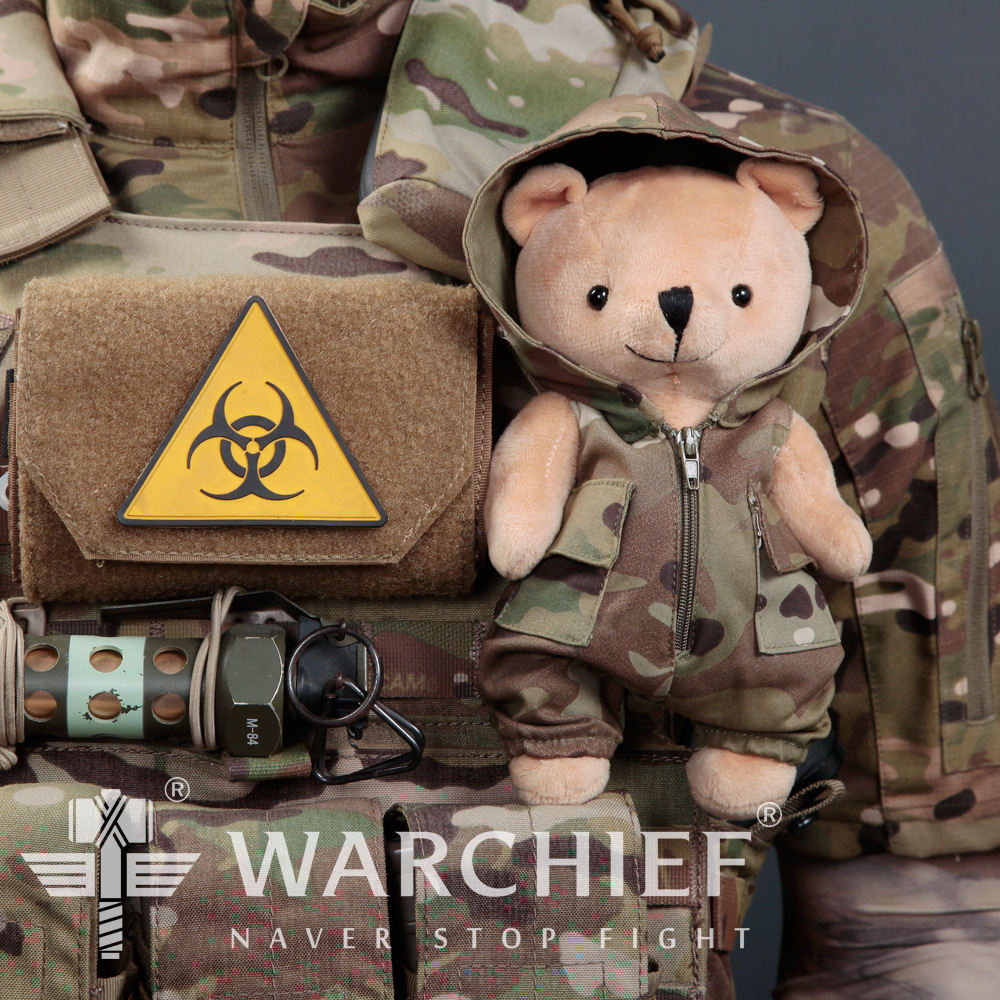 Jefe nuevo oso de peluche de camuflaje táctico oso muñeca del ejército ventilador regalo lindo fábrica al por mayor muñeca de peluche muñeca