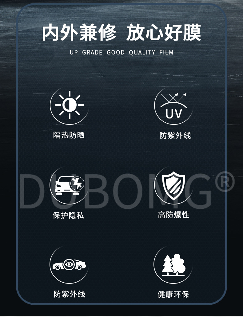 Wholesale DuPont titanium nitride solar film bimetal magnetron reflective high heat insulation film explosion-proof safety film car film