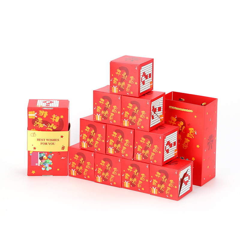 선물 상자를 열면 깜짝 선물이 됩니다. 바운스 상자 6개 + 선물 상자 + 선물 가방