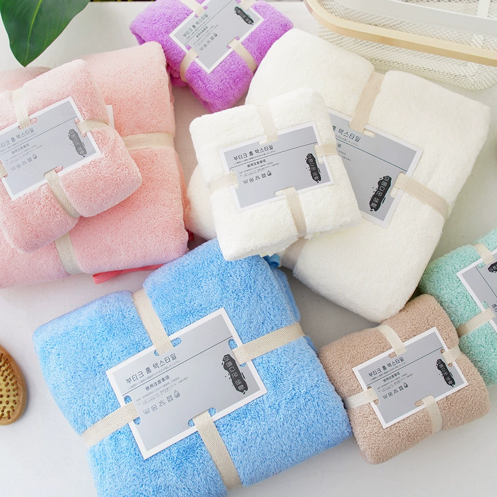 Коралловый флис полотенце банное полотенце подарок руки впитывающее полотенце мать и мать набор полотенце мягкий микрофибра логотип