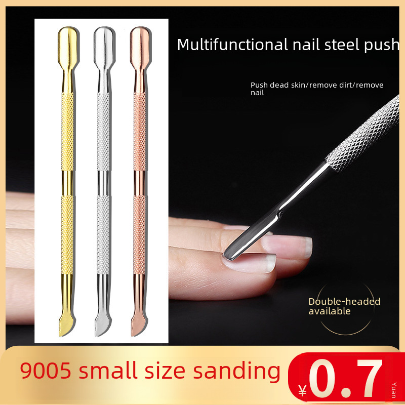 Exfoliating double-sided nail polish stainless steel for manicure