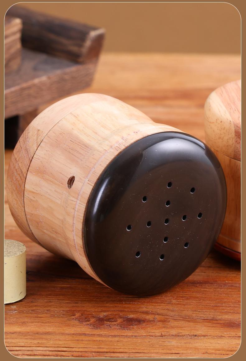 Peach Blossom Facial Moxibustion Tool Bian Stone Moxa Jar Warm Therapy Device with 10ml Mugwort Essential Oil preparation