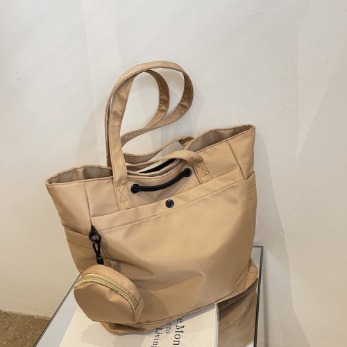 New style large tote bag, unisex student school commuting bag, waterproof single-shoulder bag, fashionable and versatile handbag, trendy