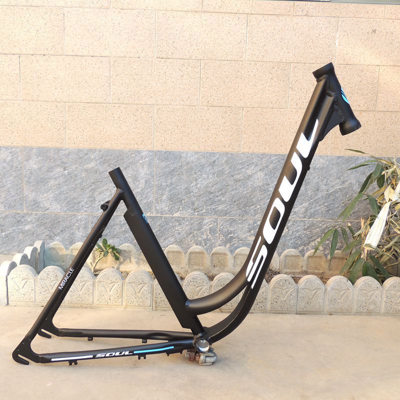 Road bicycle frame variable speed curved beam women's inner routing v brake aluminum alloy frame