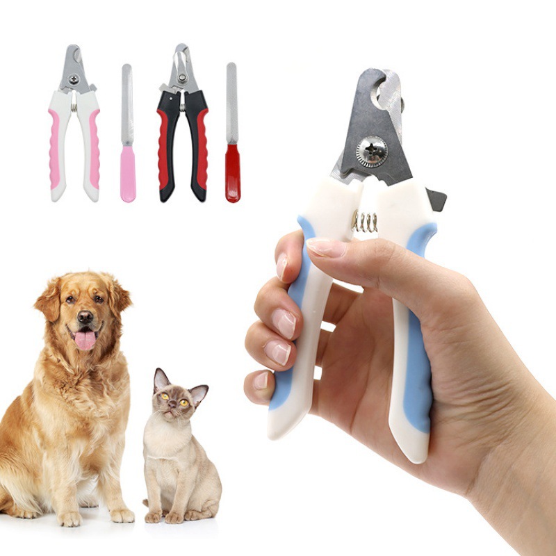 Tijeras de uñas de acero inoxidable de mango recto para mascotas, perros y gatos, herramientas de limpieza, tijeras de uñas para mascotas, set