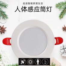 LED智能感应筒灯人体雷达2.5寸6w3.5寸9w4寸12w6寸18w嵌入式灯具