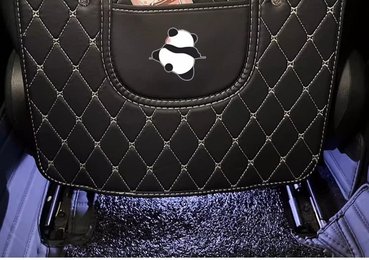 Cute Car Anti-Kick Mat, Universal Rear Seat Anti-Wear Mat, Car Cartoon Seat Protector, Children's Car Back Seat Storage