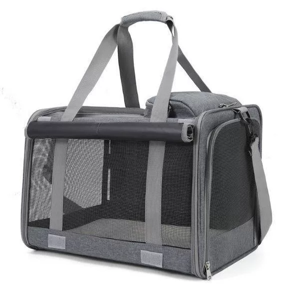 Car-Mounted Cat Carrier, Portable Large-Capacity Foldable Breathable Pet Bag, Pet Travel Bag, Cat Travel Bag