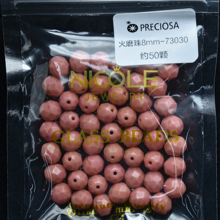 Nueva checa preciosa baoshiaosha fuego molienda perlas 9 colores 3, 4, 6, 8 perlas sueltas 100 piezas 1200 piezas