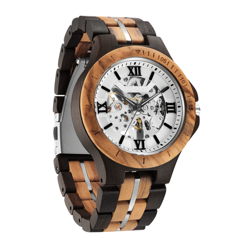 Kunhuang new men's mechanical watch automatic pure wood handmade personalized hollow mechanical steel grain wooden watch men Kunhuang new men's mechanical watch automatic pure wood handmade personalized hollow mechanical steel grain wooden watch men